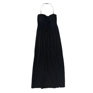 Kenneth Cole Black Halter Maxi Dress Coverup size Small S NEW NWT Sundress
